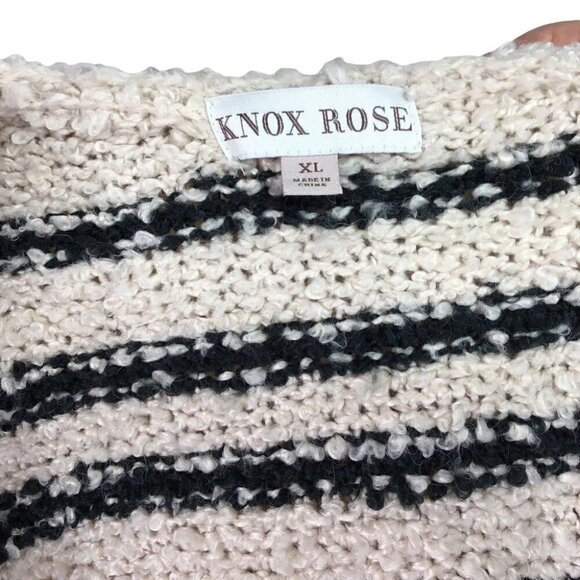 XL Knox Rose Black and Cream Striped Sweater - Picture 5 of 6